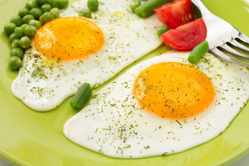fried egg in plate