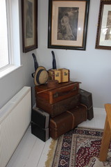 A modern contemporary living space combined with old vintage items that work well together