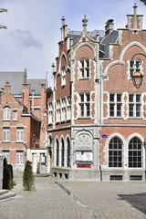 Architecture au centre historique de Hal en Brabant Flamand 