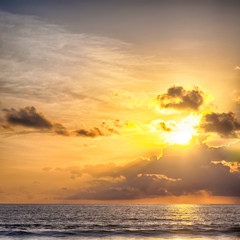 Beautiful orange sun rise
