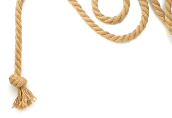 ship rope on white background
