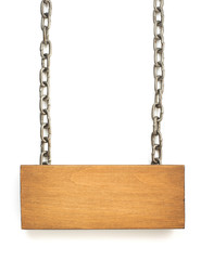 hanging signboard isolated on white