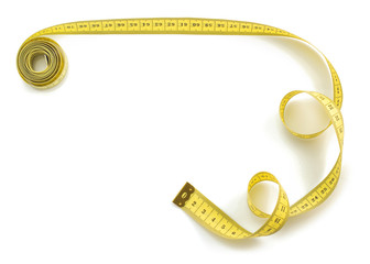 measuring tape on white background