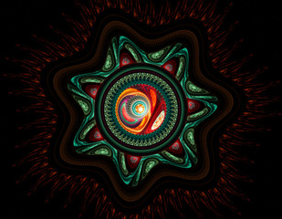 Abstract fractal illustration for creative design