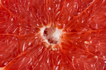 sliced red grapefruit