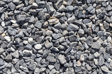 Crushed grey stones