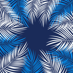 Palm Leaf Vector Background Illustration