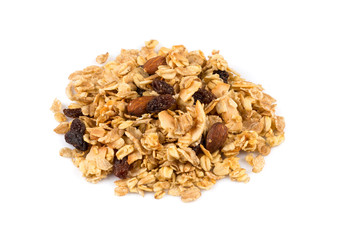 breakfast cereals on white