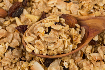 breakfast cereals in spoon