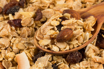breakfast cereals in spoon
