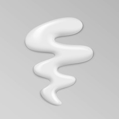 Vector Liquid Fluid Drop Splash Blotch Isolated on Background