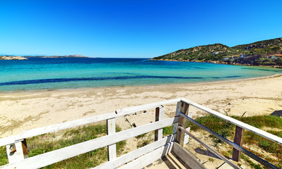 Fototapeta premium white fence in Cala Battistoni