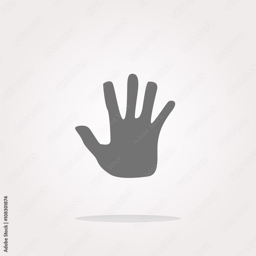 Poster vector hand icon on web button. web icon art. graphic icon drawing