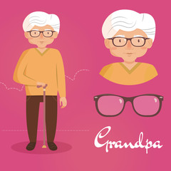 Elderly man. Grandpa.