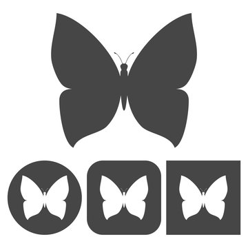 Butterfly icon - vector icons set