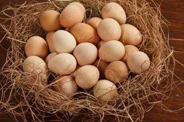 Basket with eggs