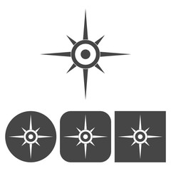 Compass icon - vector icons set