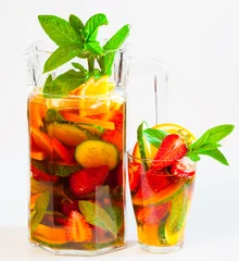 Acrylic prints Buffet, Bar Drink. Pimms, white background