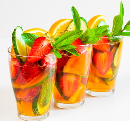Drink. Pimms, white background