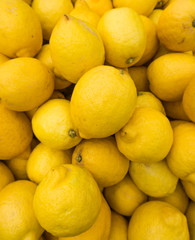 yellow lemons textures backgrounds.  Group of fresh lemons.