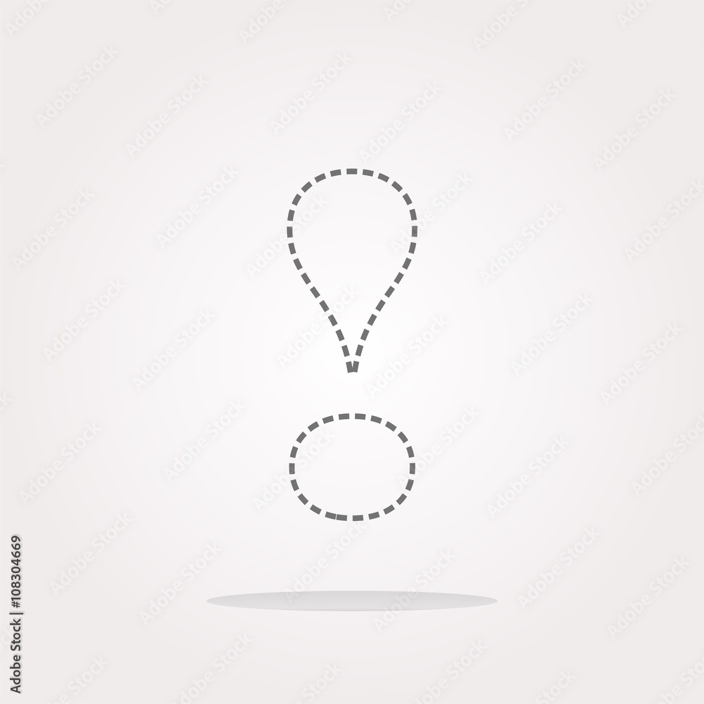 Poster vector button exclamation mark symbol attention sign isolated on white. web icon art. graphic icon d