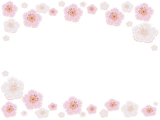 Beautiful delicate pink cherry background for website banners and greetings