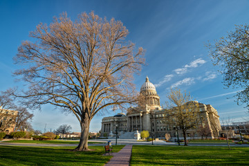 State capital building of Idaho in the morning sun