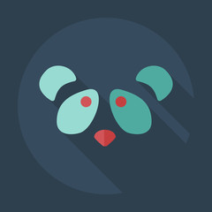 Flat modern design with shadow icons pandas