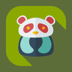 Flat modern design with shadow icons pandas