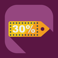 Flat modern design with shadow Sticker prices sale