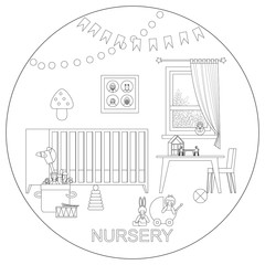 Baby room with furniture - 108307436