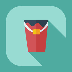 Flat modern design with shadow icons paint bucket