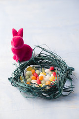 basket with easter egg