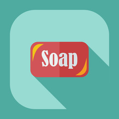 Flat modern design with shadow icons soap