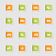 Set, a collection of unique paper stickers express delivery