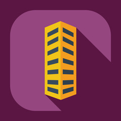 Flat modern design with shadow icons building