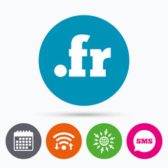 Domain FR sign icon. Top-level internet domain
