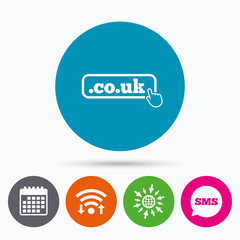 Domain CO.UK sign icon. UK internet subdomain