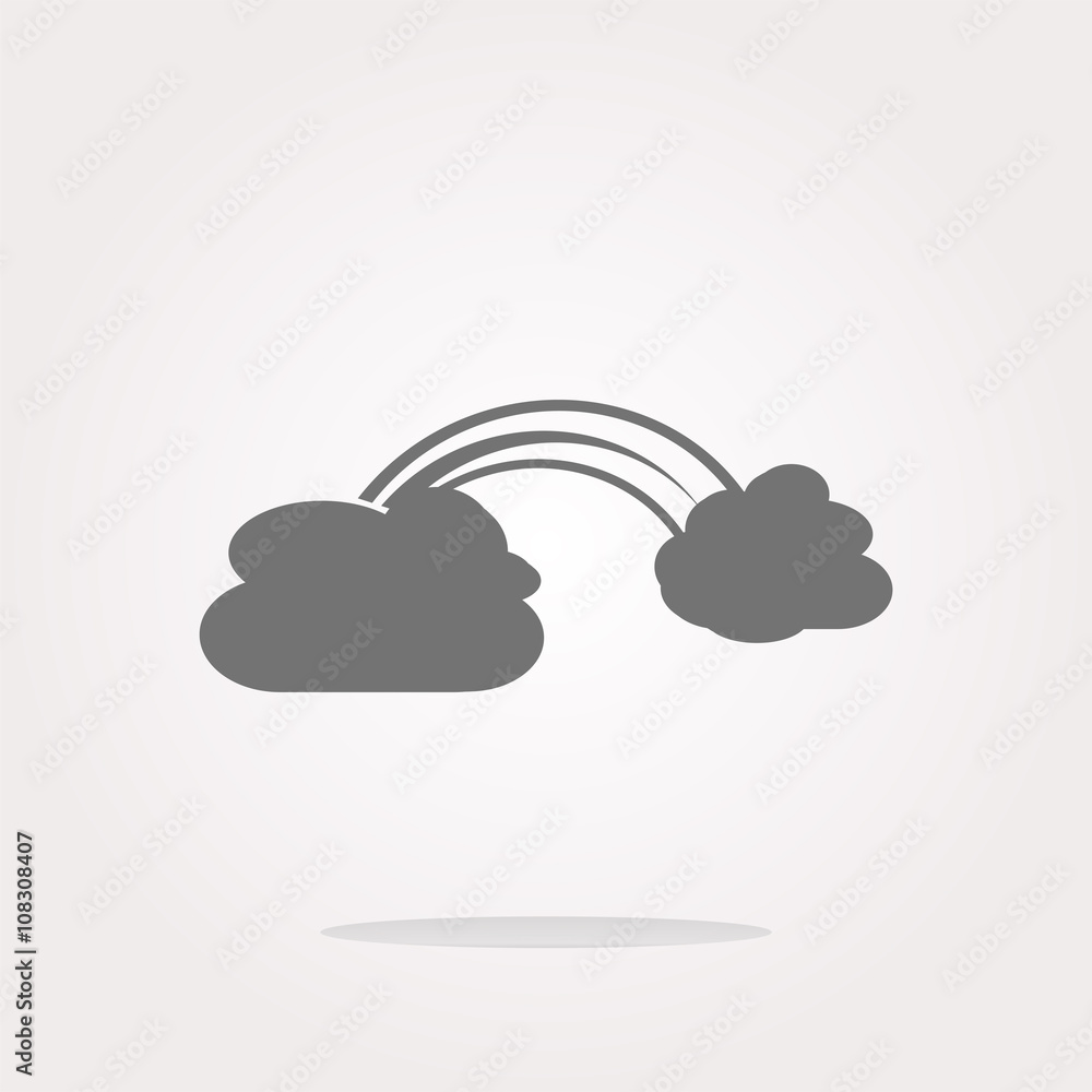 Aufkleber vector abstract cloud web background isolated on white. web icon art. graphic icon drawing