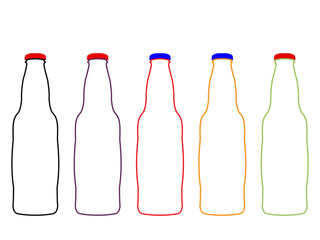 Different Kind of Soda Empty Bottles