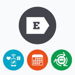 Obraz premium Energy efficiency class E. Energy consumption.