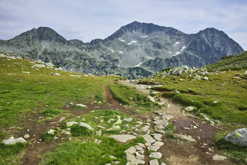 Naklejka premium Clouds over Kamenitsa Peak, Pirin Mountain, Bulgaria