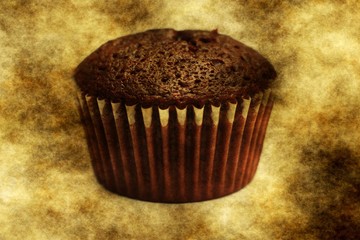 Close up of muffin grunge concept