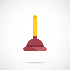 Plunger flat icon. Vector illustration