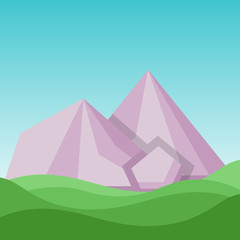 Mountain landscape vector illustration
