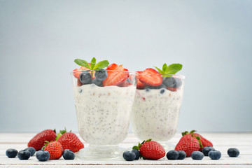 Pudding with chia seeds