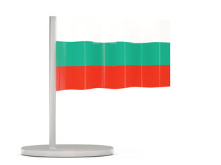 Pin with flag of bulgaria