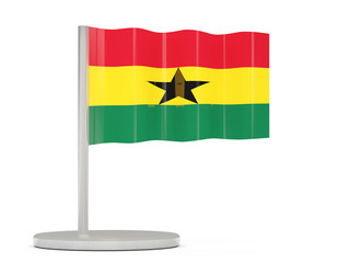 Pin with flag of ghana