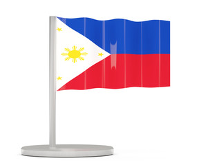 Pin with flag of philippines