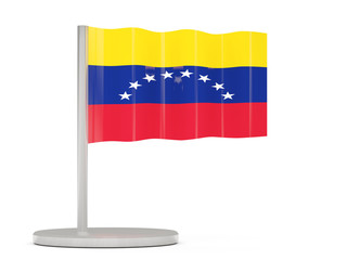 Pin with flag of venezuela